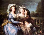 Charles Lebrun Marquise de Roug with Her Sons Alexis and Adrien USA oil painting artist